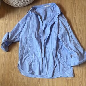 Women's Light Blue Button Down Shirt